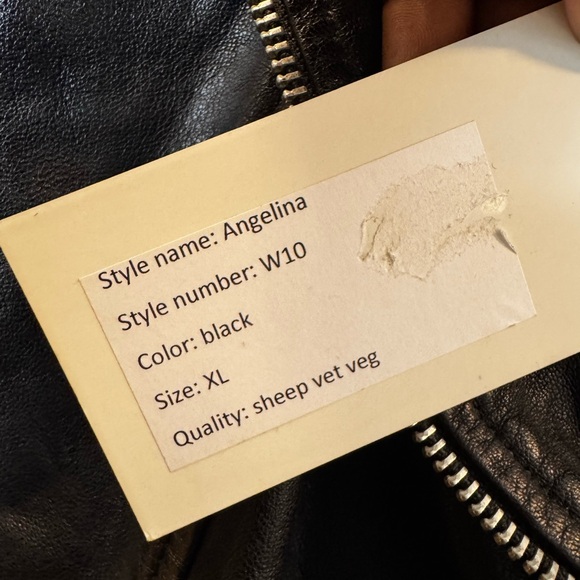 Black 100% Sheep Leather Moto/Biker Jacket - Picture 11 of 11